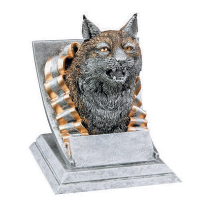 Resin Bobcat Mascot Trophies